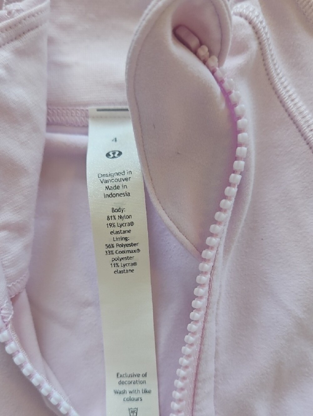 Lululemon Women’s Light Pink Athletic Zip Jacket - Picture 2 of 3